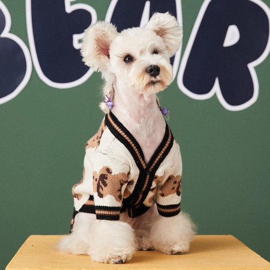 Dog Cat Sweater Preppy Style V-neck Striped Vest Pet Puppy