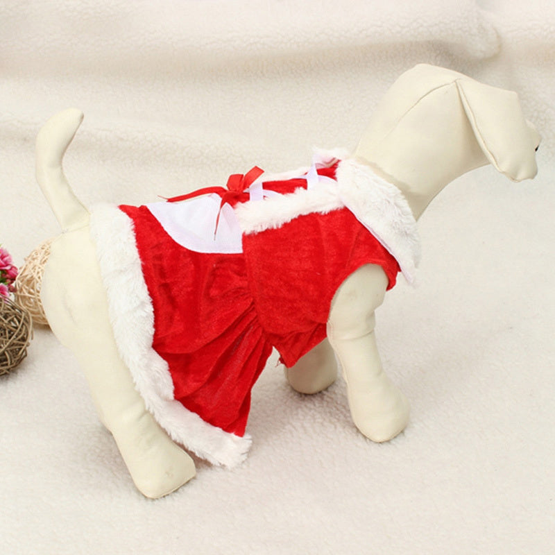 Christmas Dog Clothes Pet Vest Shirt Dog Winter Dress Warm Coat