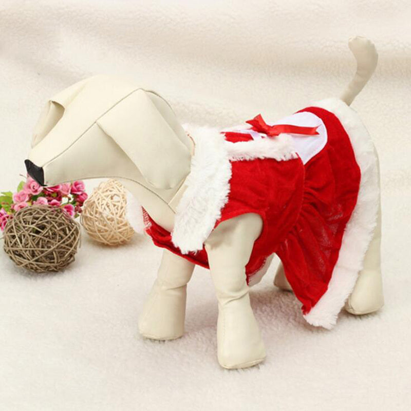 Christmas Dog Clothes Pet Vest Shirt Dog Winter Dress Warm Coat