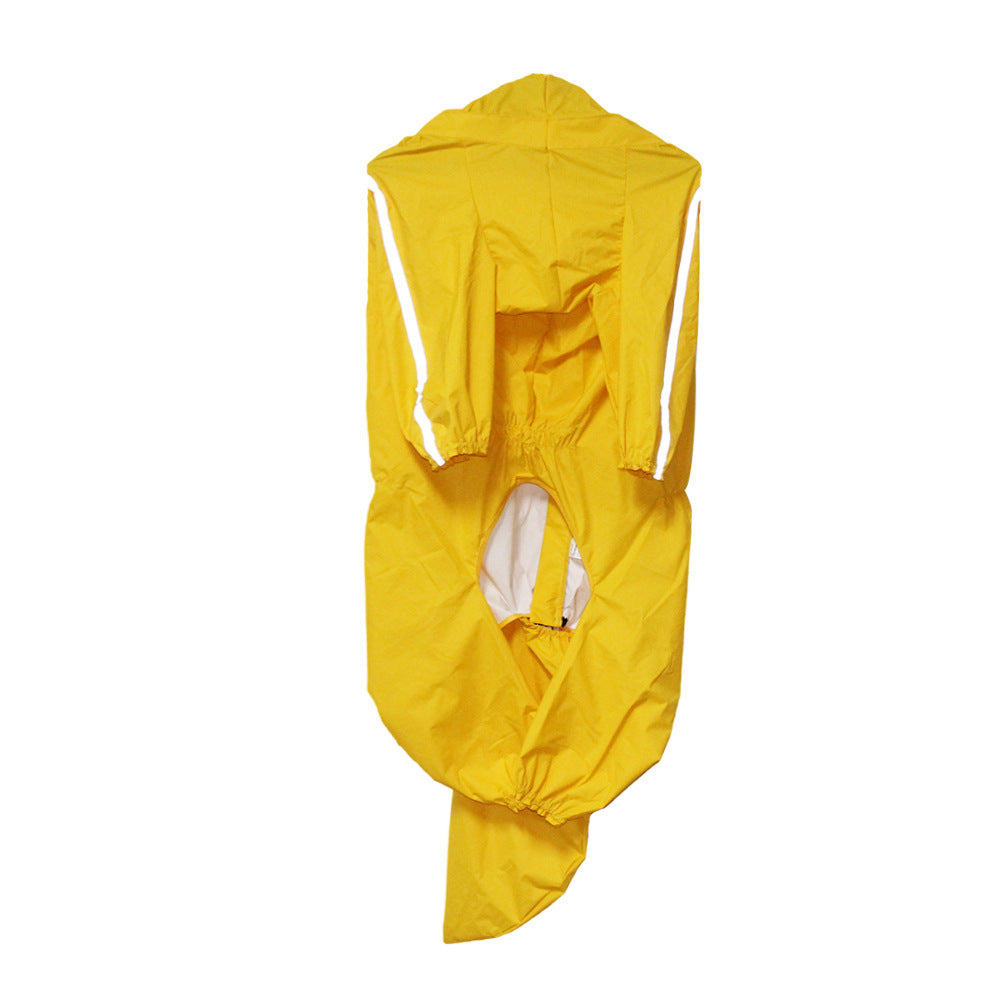 Pet Dog Raincoat With Cover Tail