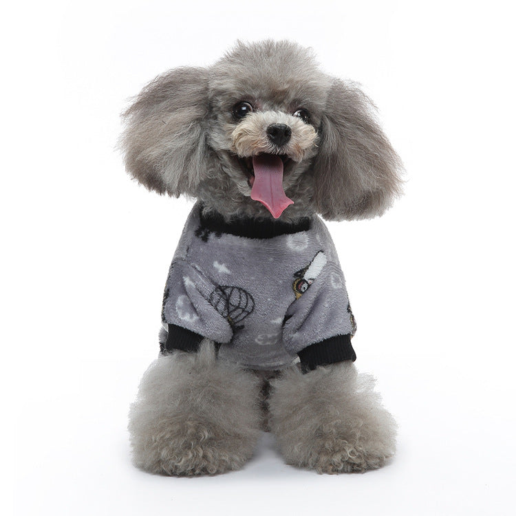 Plush Pet Clothing Autumn Dog Pajamas