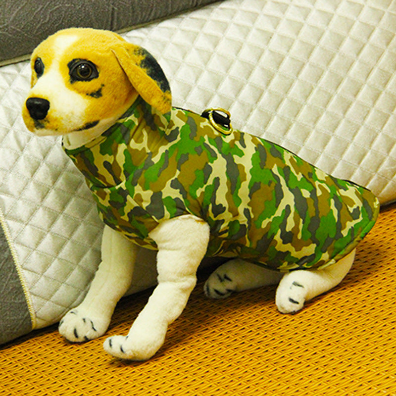 New Camouflage Pet Dog Warm Cotton Coat