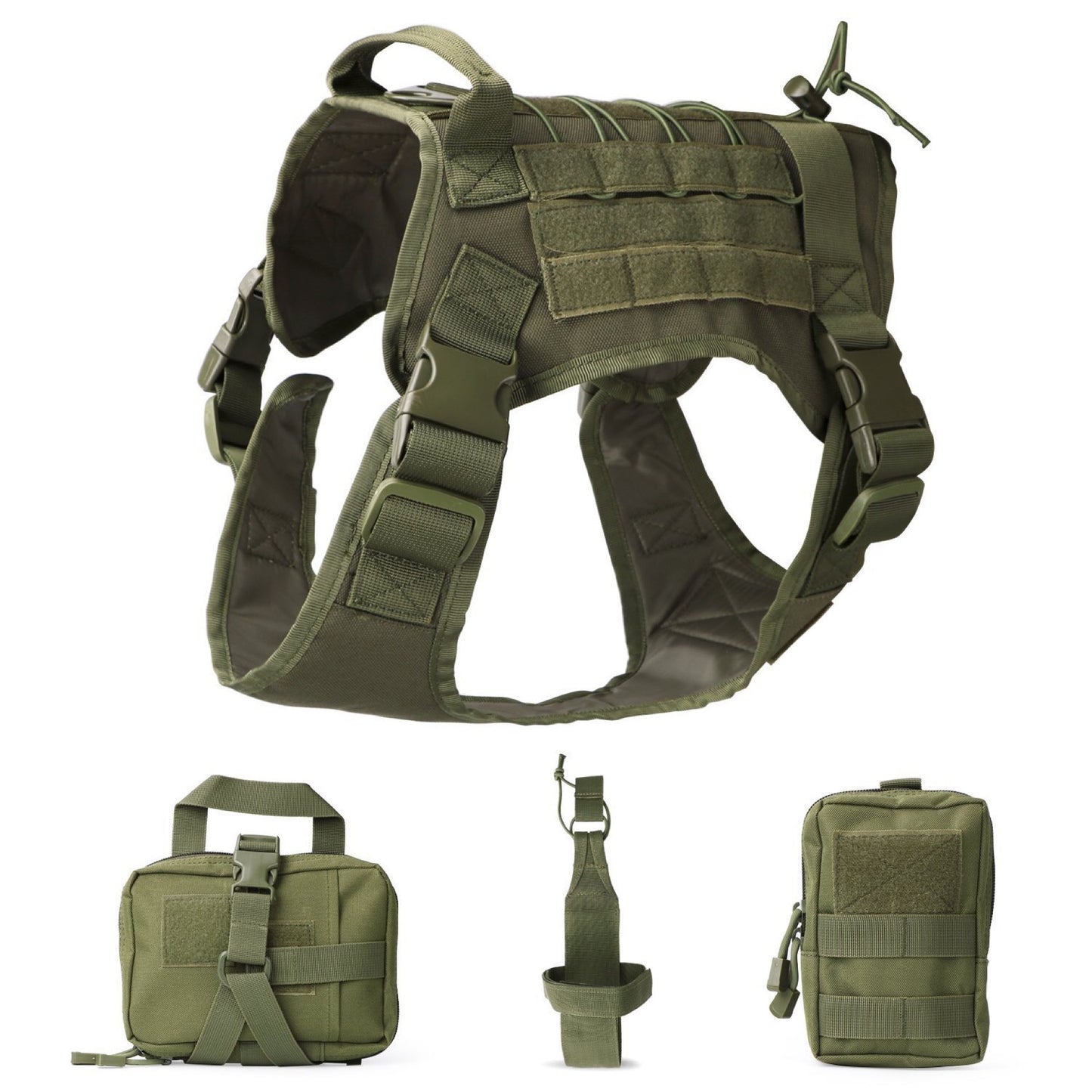 Outdoor Training Tactical Dog Vest Rope Rescue Accessory Kit