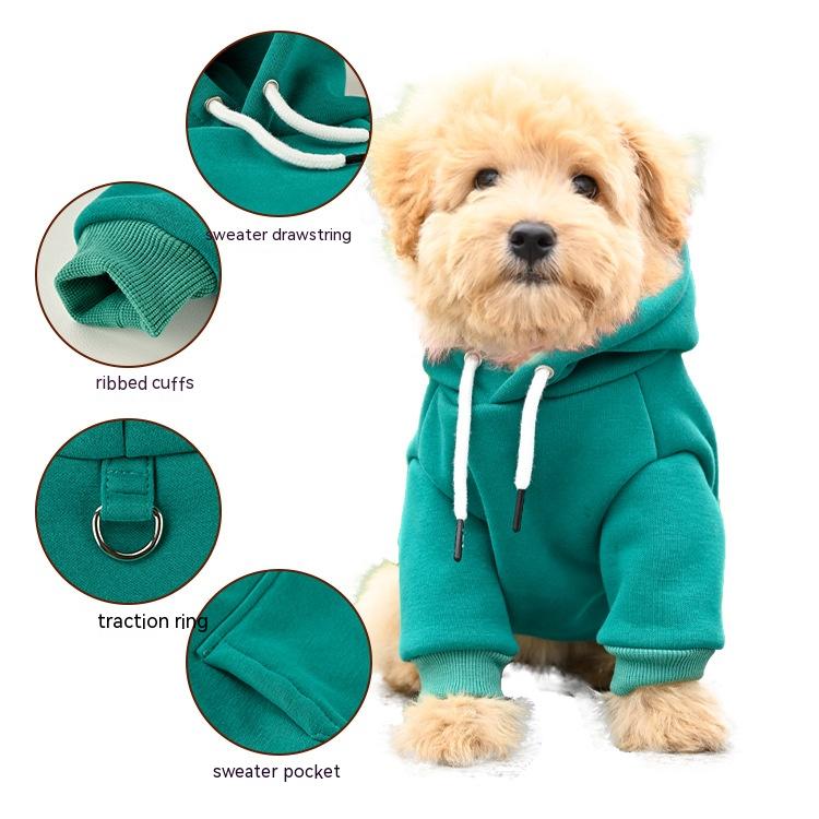 Pet Dog Fashion Simple Hooded Sweater