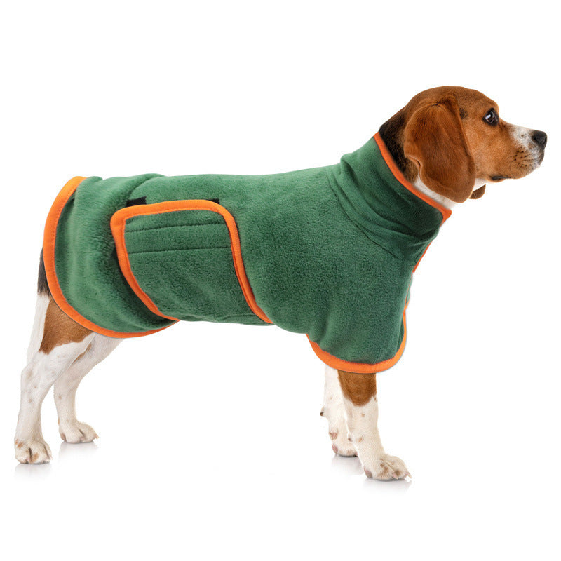 Dog Bathrobe Pet Drying Coat Microfiber Absorbent Beach Towel