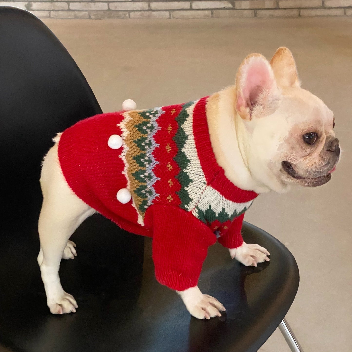 Pet Christmas Sweater Dog Cat Fight