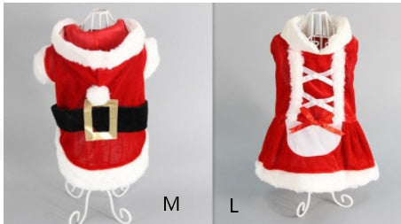 Christmas Dog Clothes Pet Vest Shirt Dog Winter Dress Warm Coat