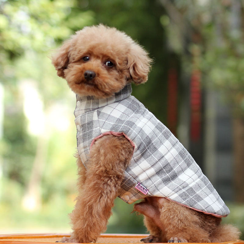 Double Sided Vest Dog Autumn And Winter Clothing Pet Clothes