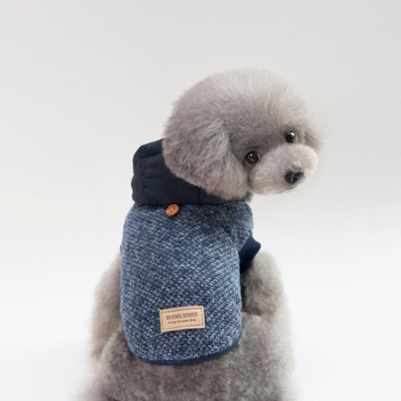 Dog Clothes Two Feet With Hood Snowflake Pet Clothing Supplies