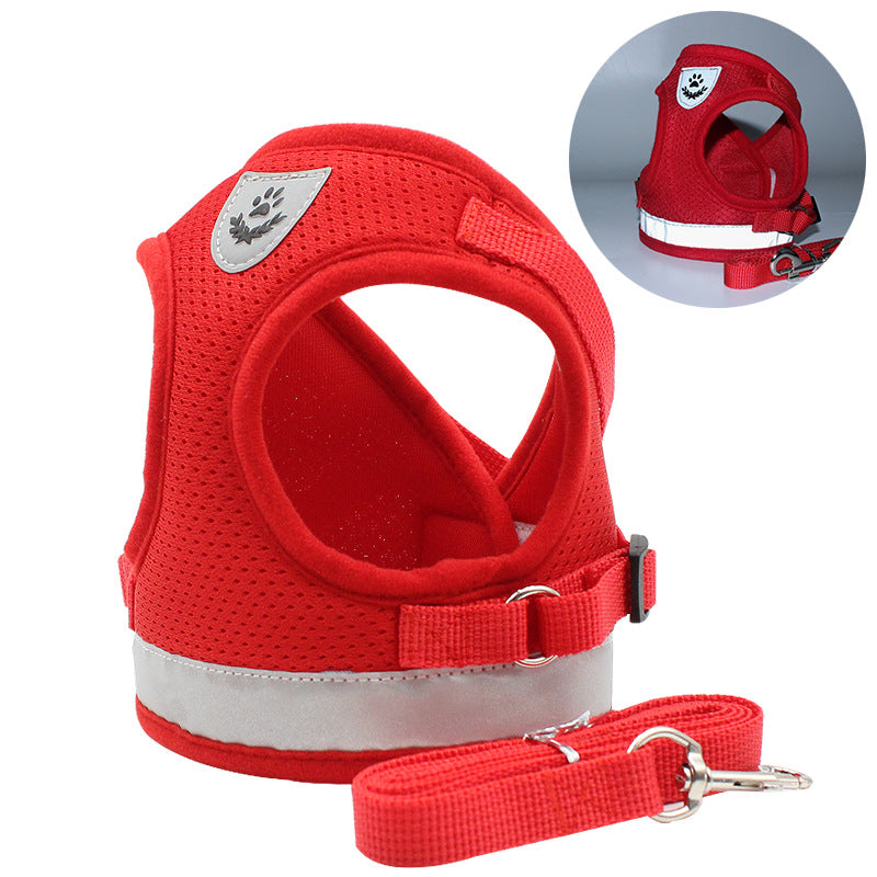 Vest Type Dog Leash Is Reflective And Breathable