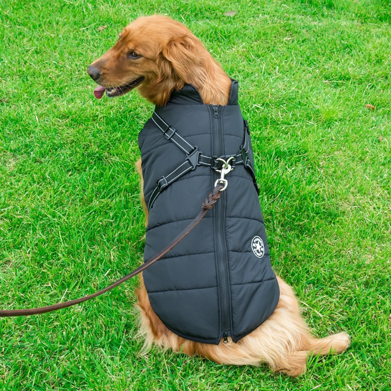 Reflective Large Dog Clothes Cold-proof Warm Pet Coat