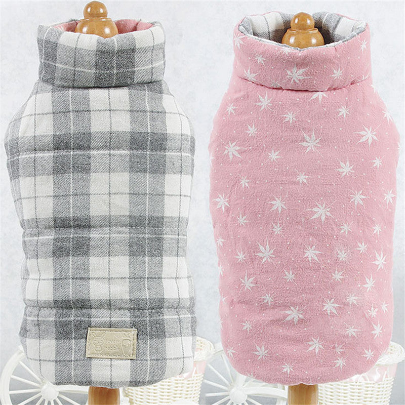 Double Sided Vest Dog Autumn And Winter Clothing Pet Clothes