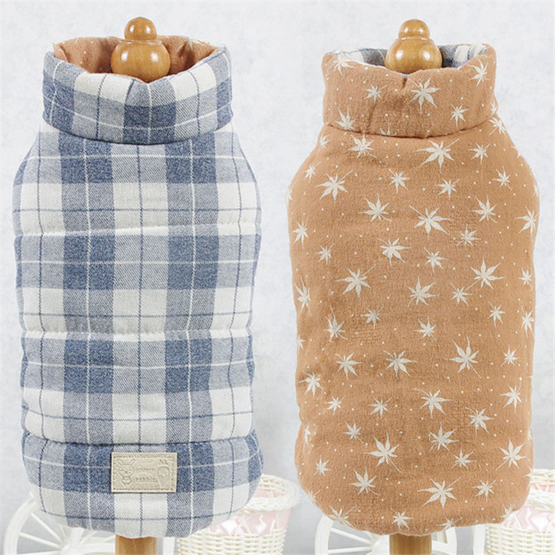 Double Sided Vest Dog Autumn And Winter Clothing Pet Clothes