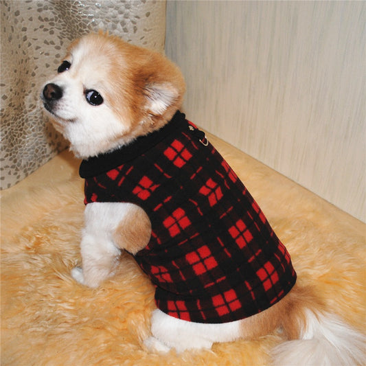 Warm Fleece Pet Dog Clothes Autumn Winter Thickened Vest Coat