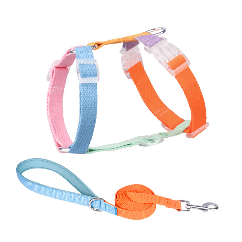 Color-coded Pet Leash Anti-breakaway Pet Chest Strap