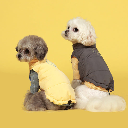 Contrasting Color Dog Vest Cotton Jacket