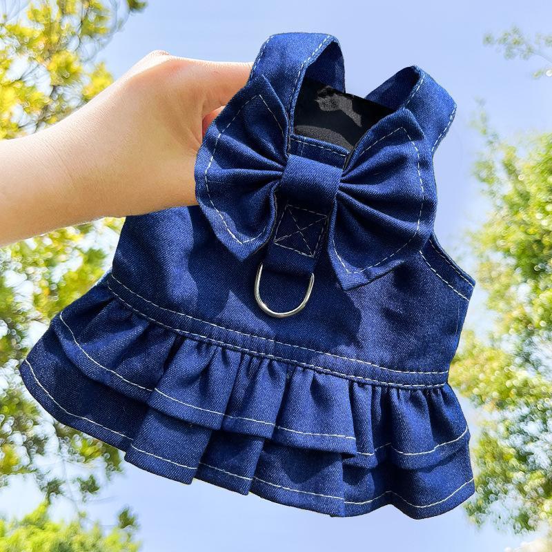 Dog Skirt Pet Cat Walking Out Chest Back Leash