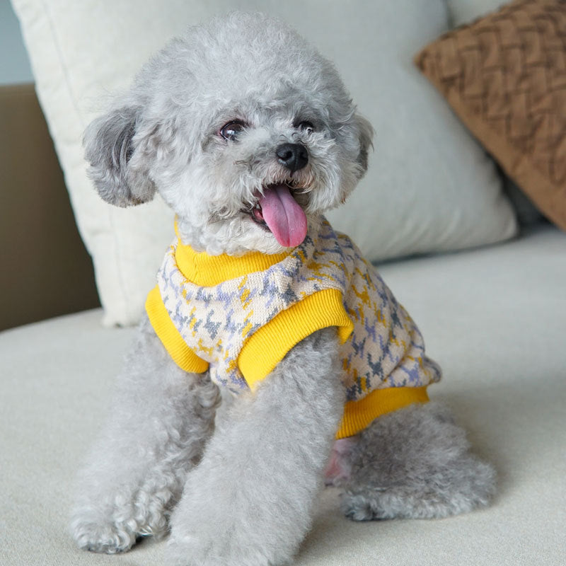 Pet Dog Clothes Autumn And Winter Japanese And Korean V-neck Vest Clothing