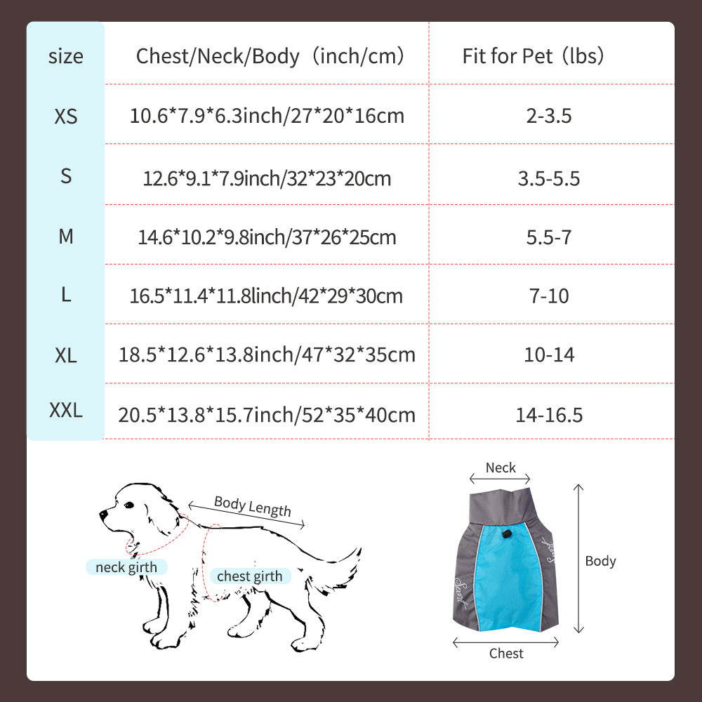 Dog Punching Jacket Puppy Raincoat For Summer Chihuahua Rain Coat