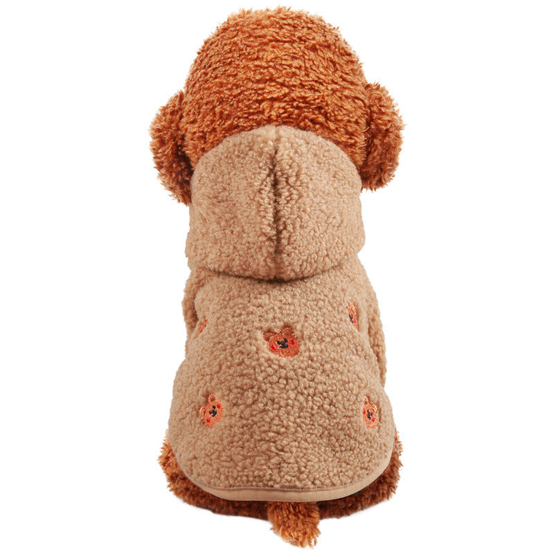 Winter Dog Cat Coat Warm Fleece Pet Clothes