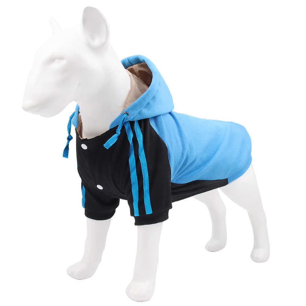 Autumn And Winter Dog Hooded Sweater Stripes