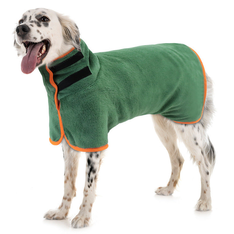 Dog Bathrobe Pet Drying Coat Microfiber Absorbent Beach Towel