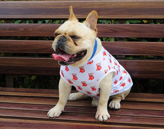 Summer Small Dog Letter Full Print Pet Vest