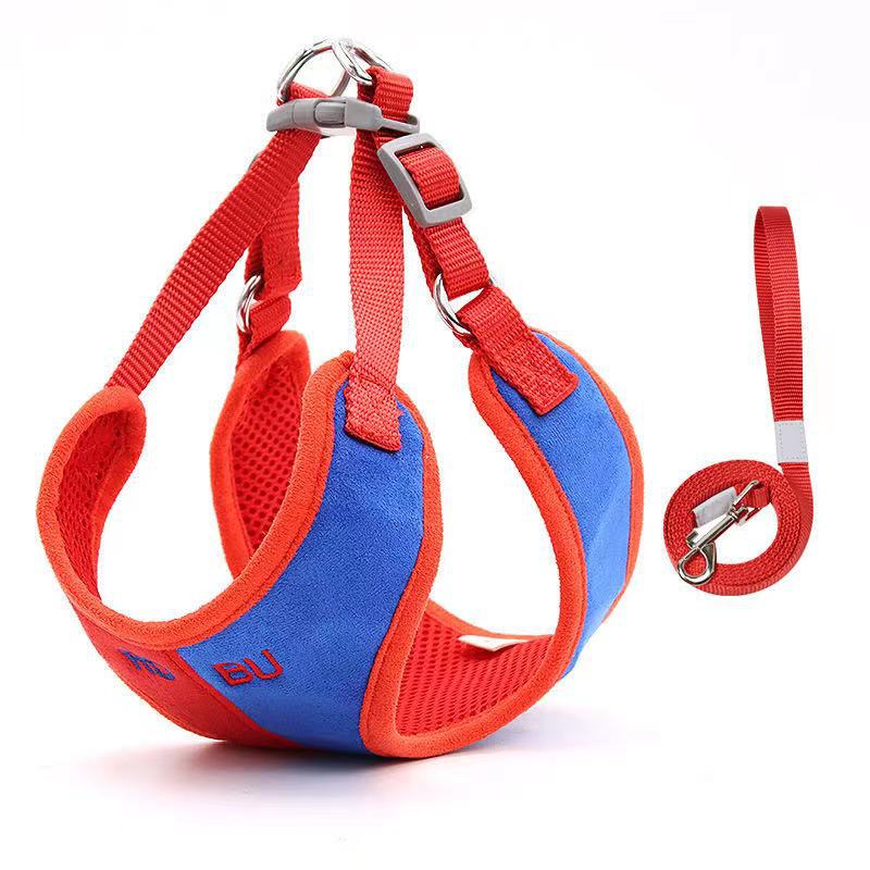 Pet Chest Harness Suede Soft Vest-Style Dog Leash