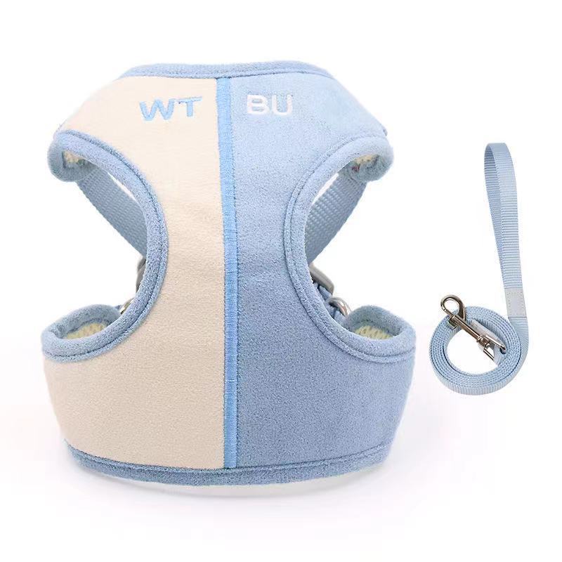 Pet Chest Harness Suede Soft Vest-Style Dog Leash