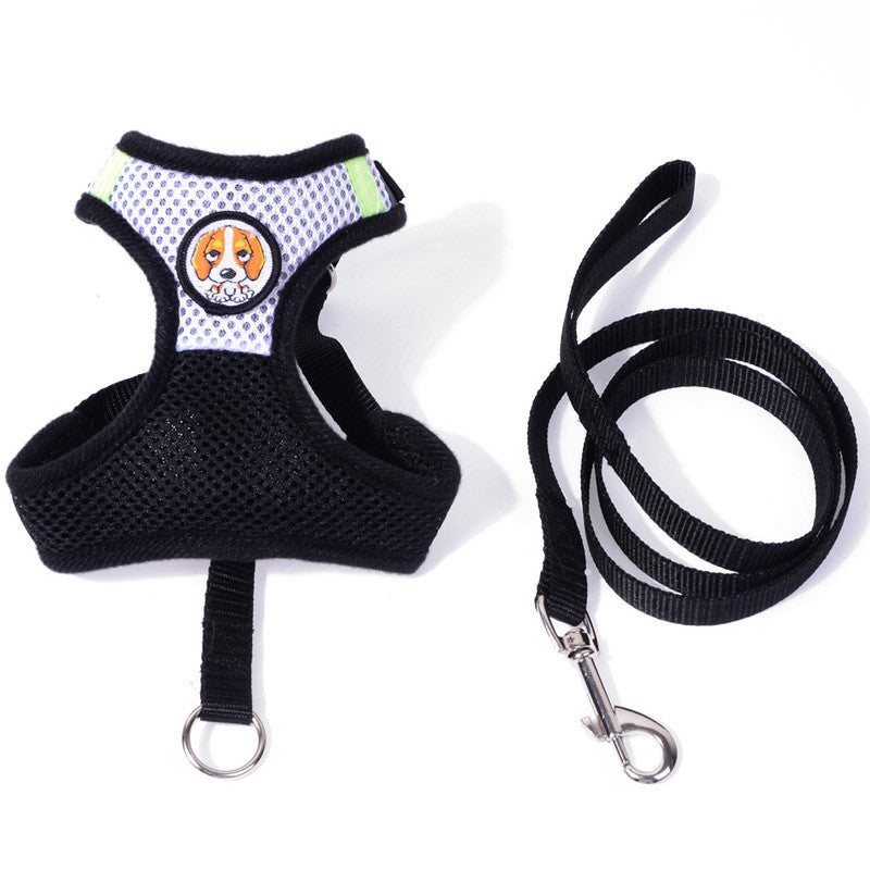 Pet double-layer traction chest harness