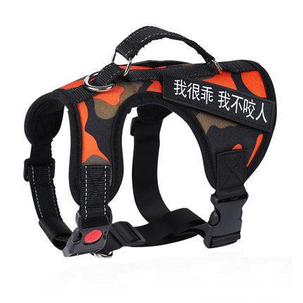 Dog Chest Harness Vest Type Traction RopeRed