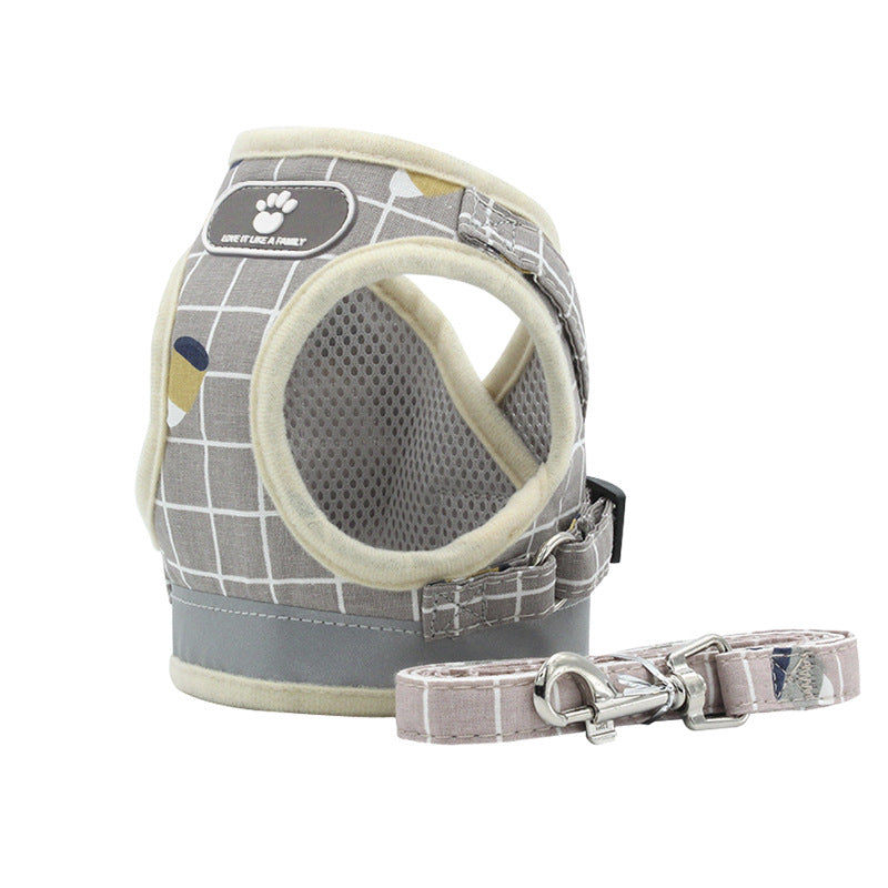 Breathable Mesh Small Dog Harness and Leash