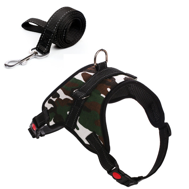 Camouflage harness and dog leash