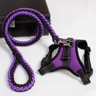 New Nylon Medium Large Dog Harness Collar K9 Padded