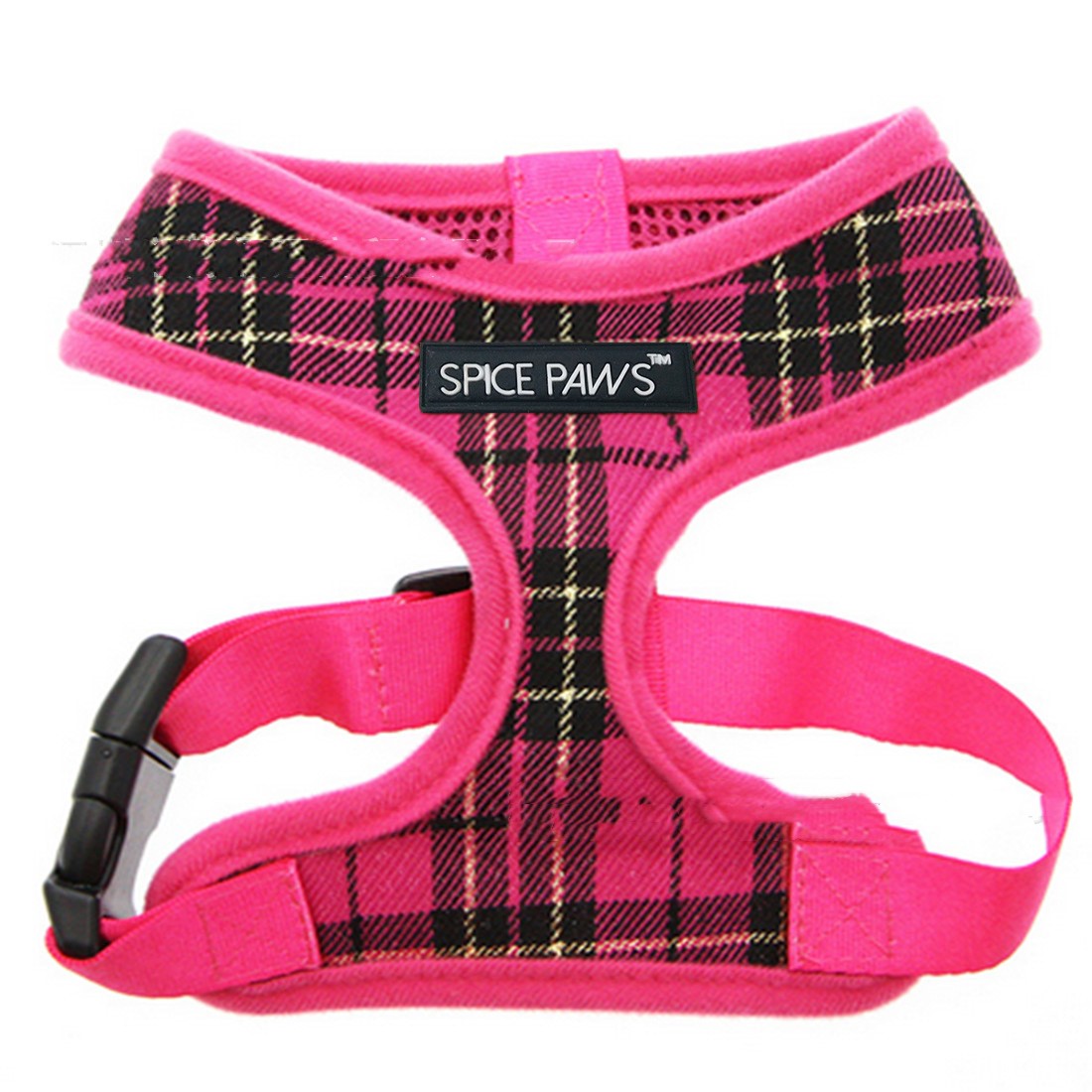 Adjustable harness vest-style dog outing chest back