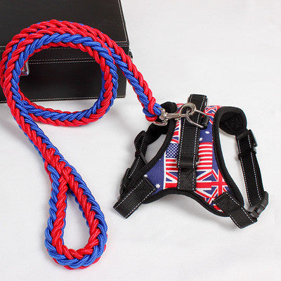 New Nylon Medium Large Dog Harness Collar K9 Padded