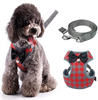 Plaid Vest-style Pet Chest Harness Small Dog Dress Leash