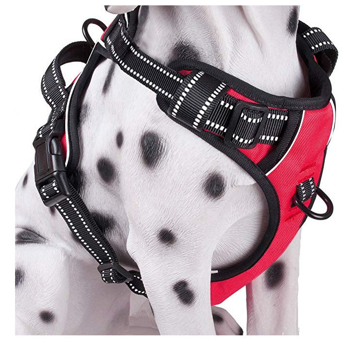 Medium And Large Dog Pet Chest Harness Breathable Reflective Vest