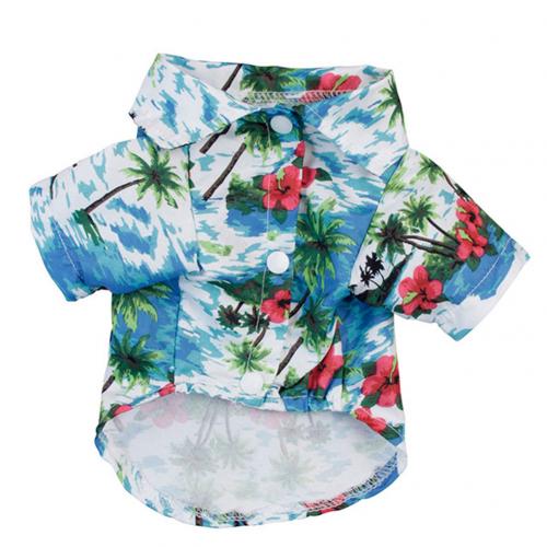 Summer Beach Shirts Dog Cute Hawaii Casual Floral For Small Dogs