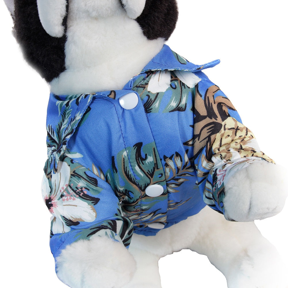 Summer Beach Shirts Dog Cute Hawaii Casual Floral For Small Dogs