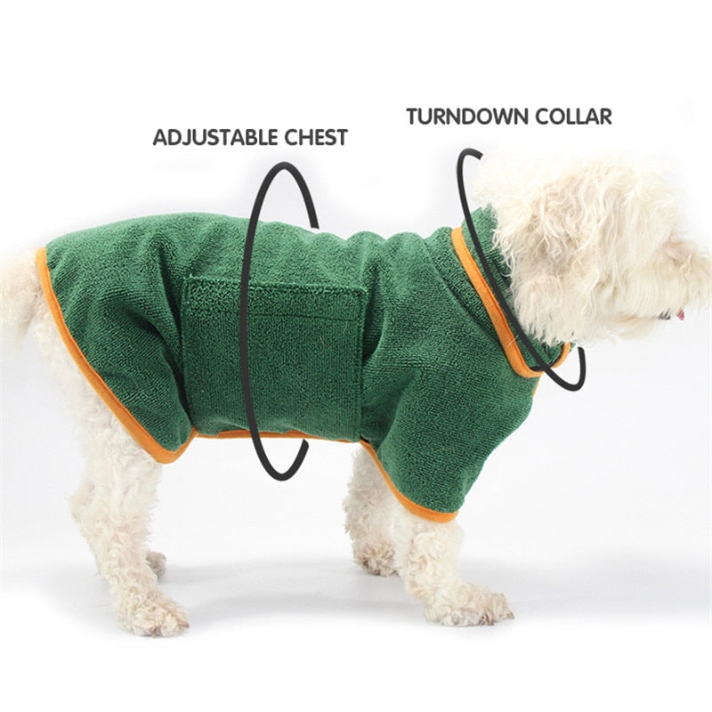 Dog Bathrobe for Small Medium Large Dogs Super Absorbent Fast Drying