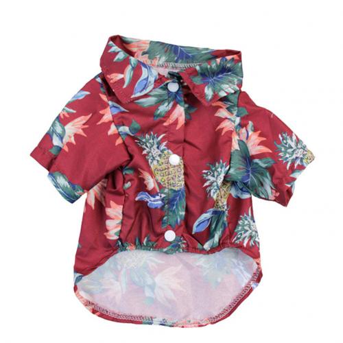 Summer Beach Shirts Dog Cute Hawaii Casual Floral For Small Dogs