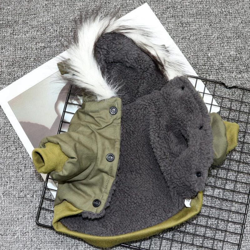 Dog Clothes Winter Puppy Pet Dog Coat Jacket Thicken Warm Hoodie Jacket