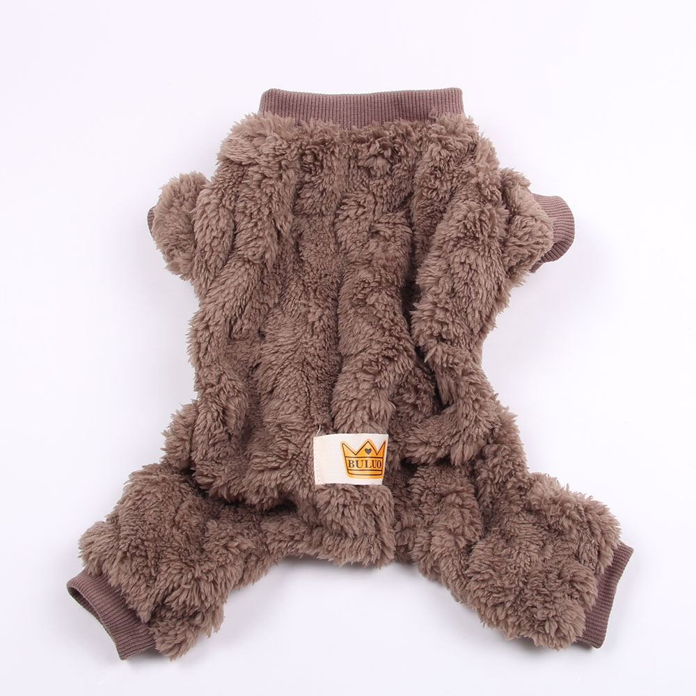 New Solid Winter Dog Jumpsuit Cat Coat Puppy Warm Coat