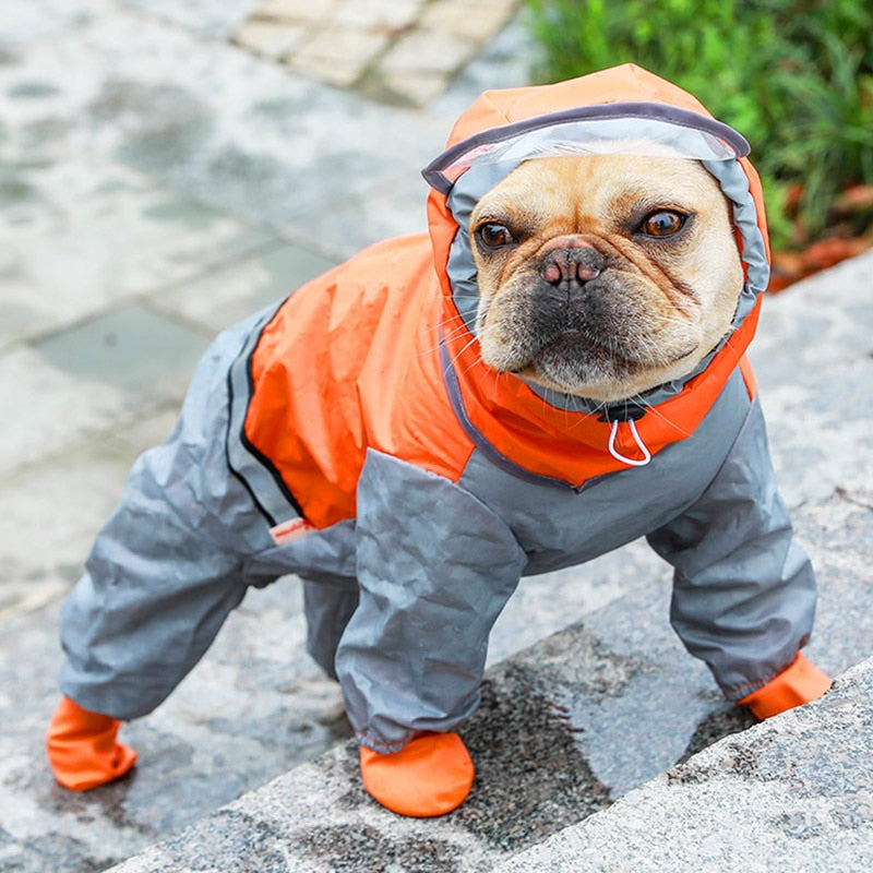 Dog Raincoat Jumpsuit Raincoat Teddy Waterproof Jacket