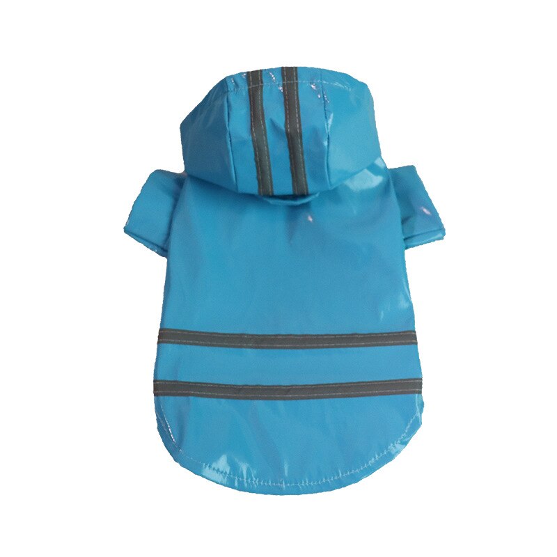 Dog Clothes Hooded Raincoats Reflective Strip Dogs Rain Coat Waterproof