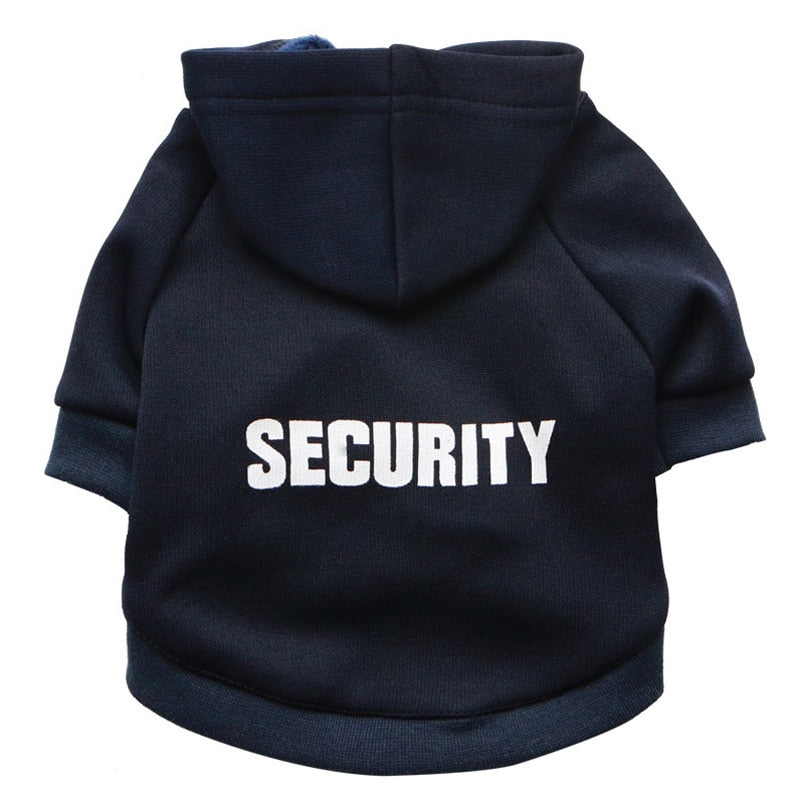 Security Dog Clothes Small Dog Hoodie Coat Chihuahua Dog Sweatshirt