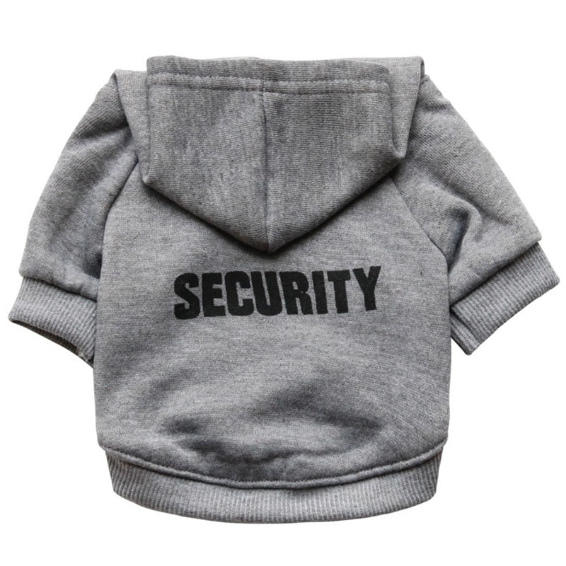 Security Dog Clothes Small Dog Hoodie Coat Chihuahua Dog Sweatshirt