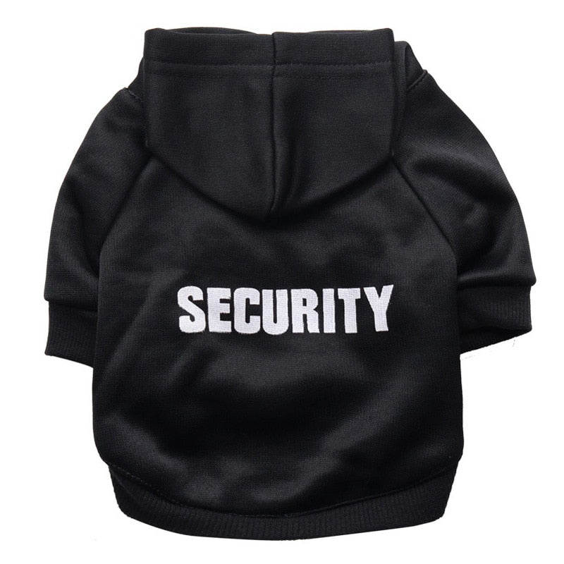 Security Dog Clothes Small Dog Hoodie Coat Chihuahua Dog Sweatshirt