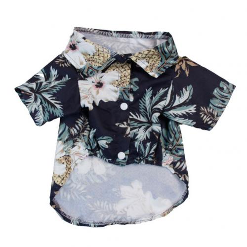 Summer Beach Shirts Dog Cute Hawaii Casual Floral For Small Dogs